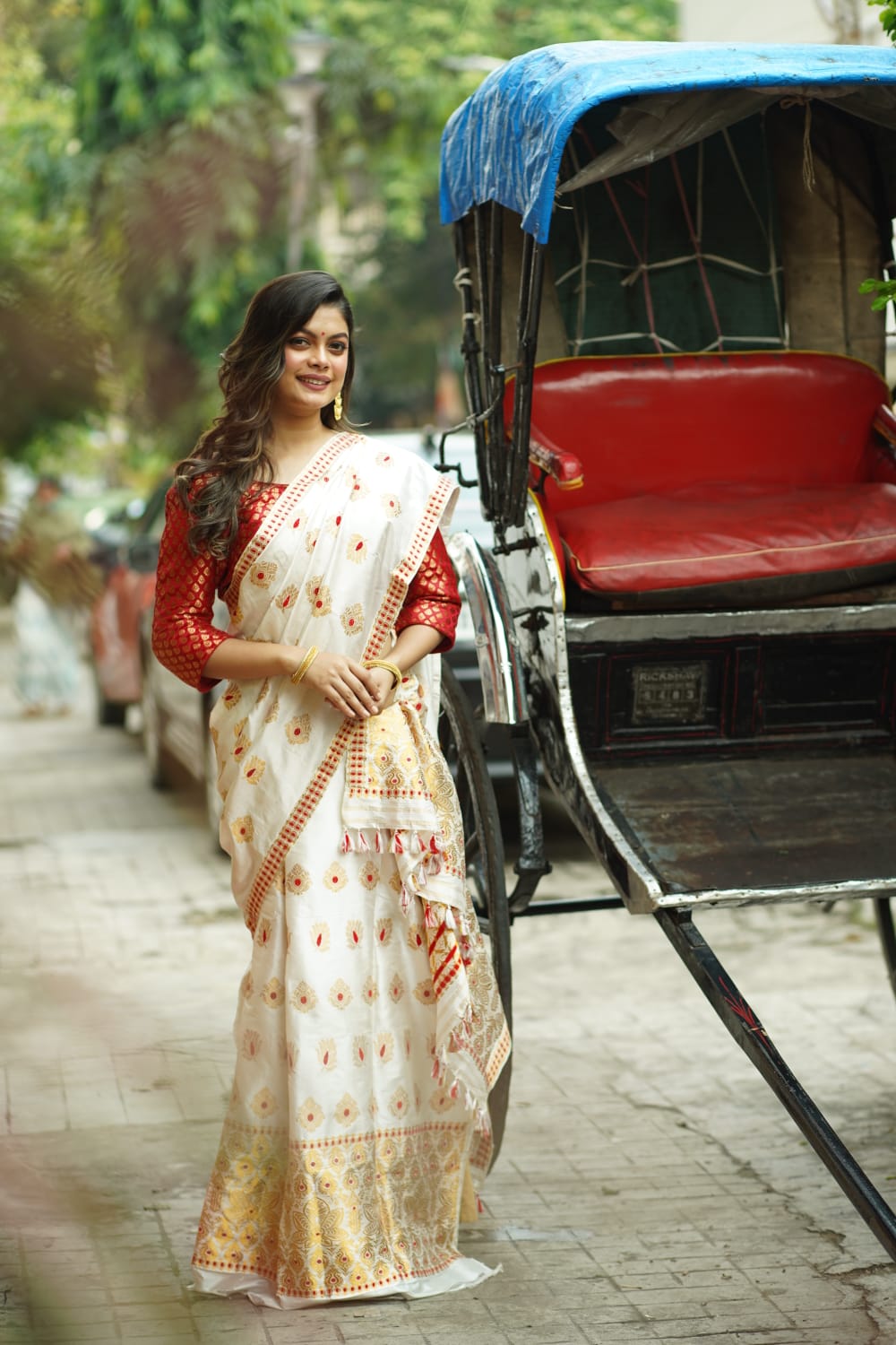 Mekhela Chador - Assamese saree | Mekhela chador, Assam silk saree, Dancer  dress