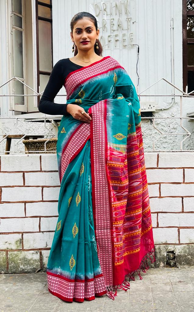 Multicolor Cotton Online Saree Sellers at Rs 399.00 in Jetpur | ID:  2852101378830