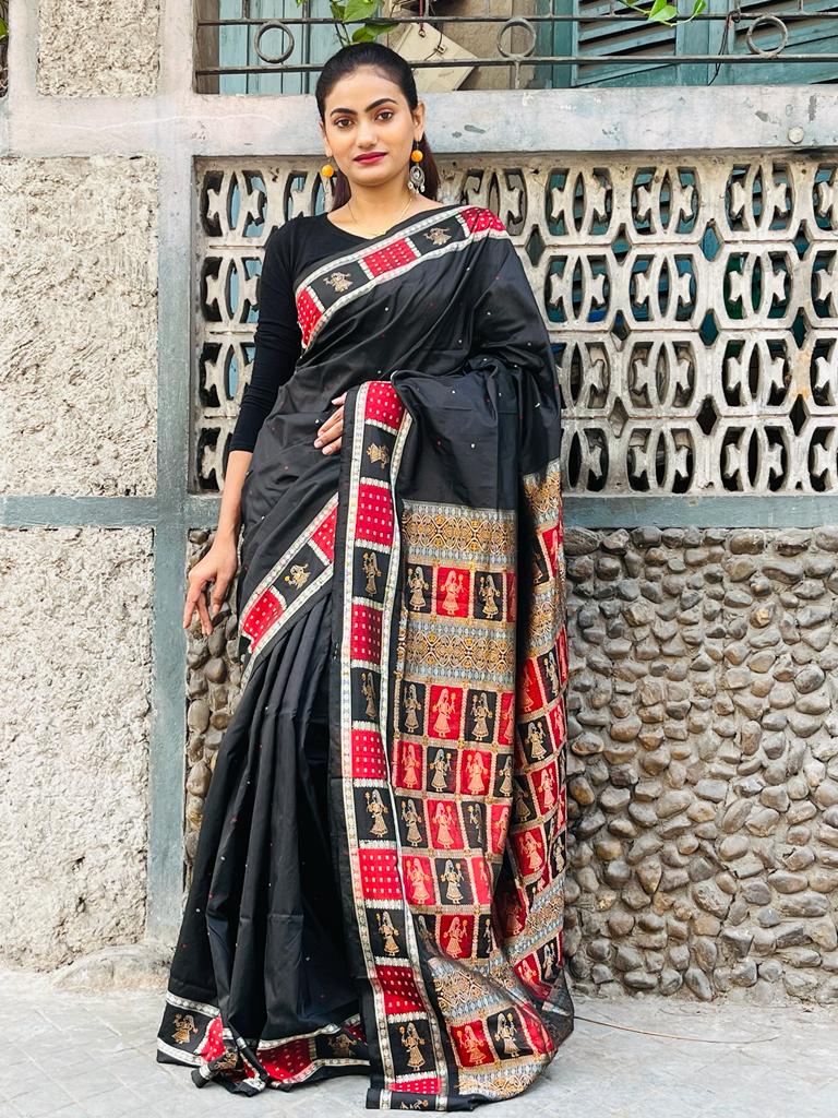 Sambalpuri silk Bomkai saree.. from Odish looms